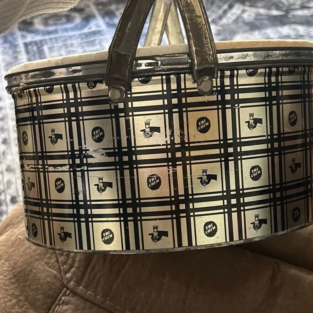Vintage 1940s–1950s Eagle Motif Decorative Snare Drum w/ Tri-Chem Spark-L-On Kit
